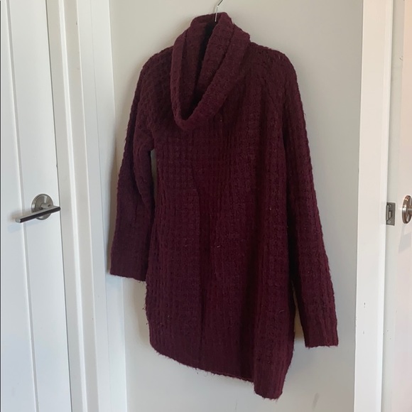 Cozy Soft Brushed Knit Sweater Tunic Dress w/ Cowl